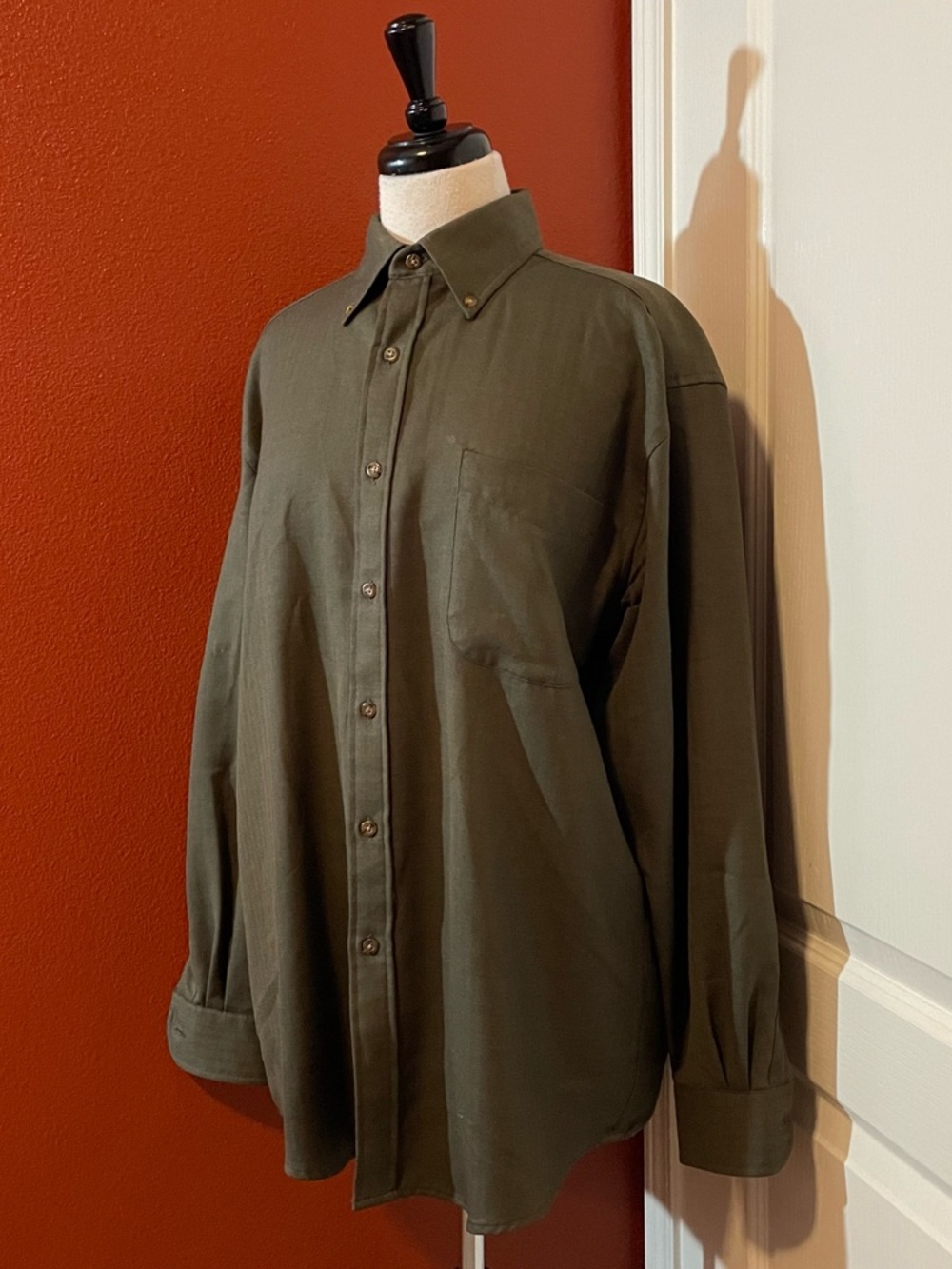 Pendleton Men’s Sir Green 100% Virgin Wool Button Down Long Sleeve Shirt